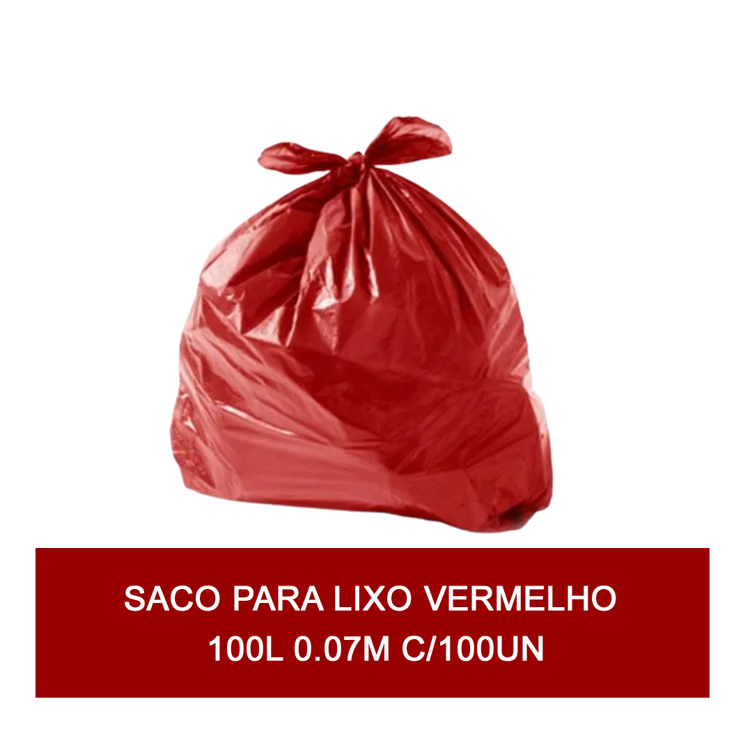 Saco Para Lixo Vermelho L Unidades Melhoramentos Higiene