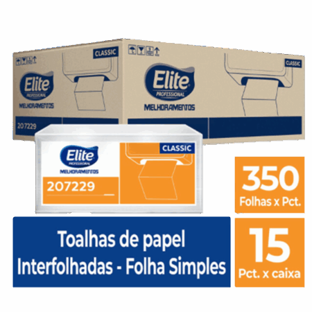 Toalha de Papel Interfolhado Snack c/ 15 pacotes de 350 folhas