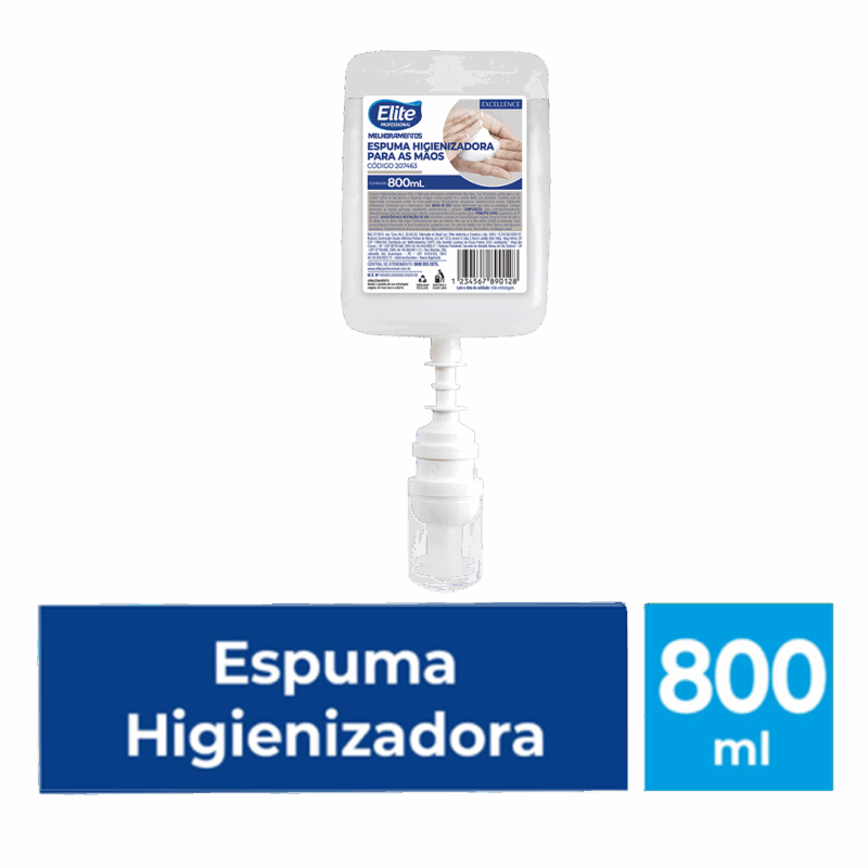Álcool Espuma Higienizadora de Mãos 800ml - Imagem 2
