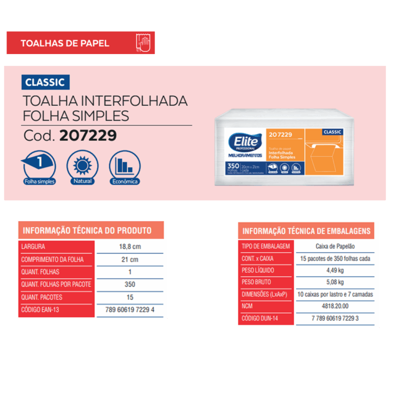 Toalha de Papel Interfolhado Snack c/ 15 pacotes de 350 folhas - Imagem 3