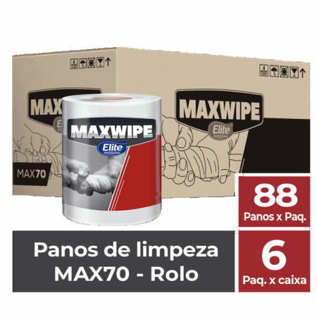 Toalha Papel Rolo Maxwipe Max70 c/ 6 pacotes de 88 folhas