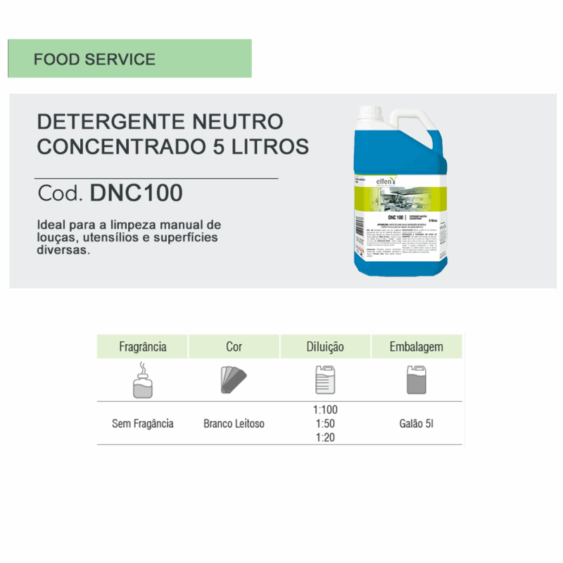 DNC100 - Detergente Neutro Concentrado 5 Litros - até 1:100 - Imagem 2