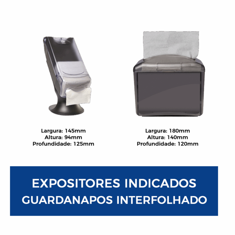 Guardanapo Interfolhado Folha Dupla c/ 18 pacotes de 300 folhas - Fast Food - Tamanho folha: 14,5 x 21 cm - Imagem 2