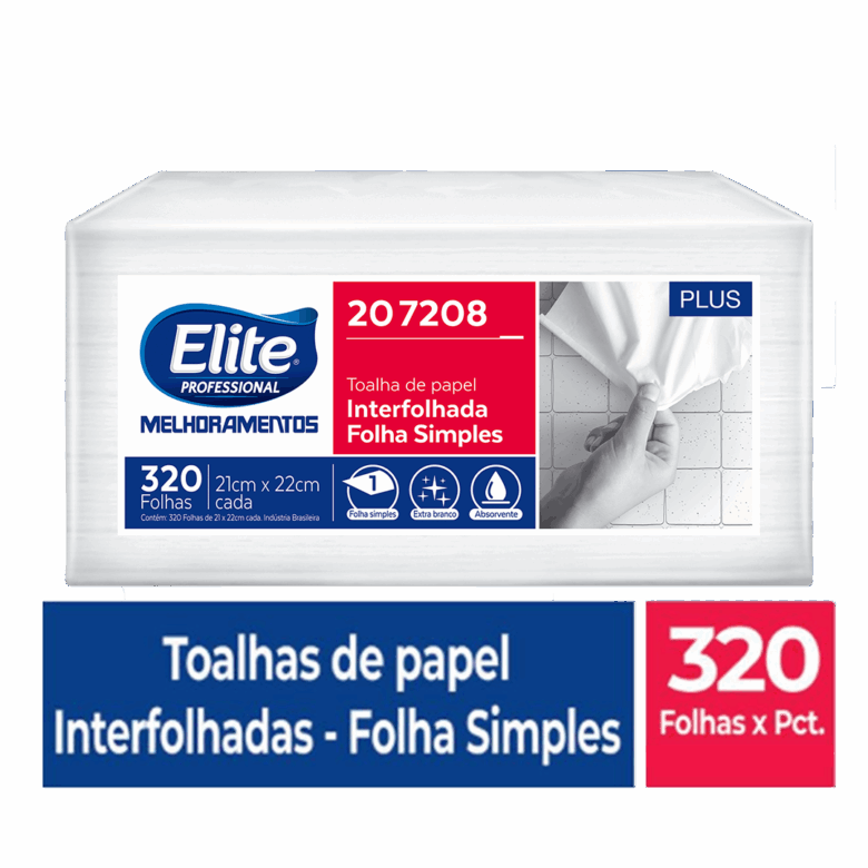 Toalha De Papel Interfolhado Melpaper - Pacote 320 Folhas - Imagem 3