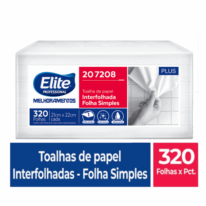Toalha De Papel Interfolhado Melpaper - Pacote 320 Folhas - Imagem 3