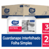 Guardanapo interfolhado folha simples fast food com 24 pacotes de 300 folhas