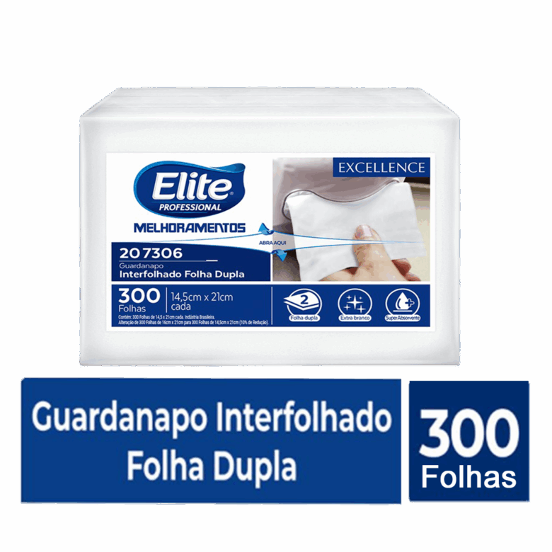 Guardanapo Interfolhado Folha Dupla Fast Food - Tamanho folha: 14,5 x 21 cm - 1 Pacote 300 Folhas - Imagem 3