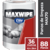 Pano Multiuso MaxWipe 70 Pacote com 88 Folhas