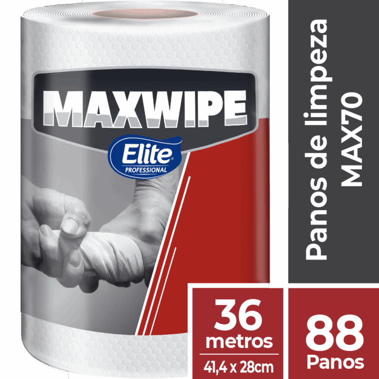 Pano Multiuso Rolo MaxWipe 70 Pacote com 88 Folhas