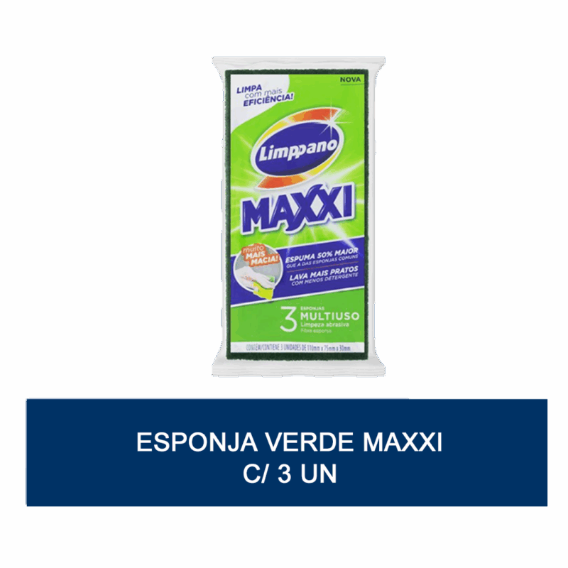 Esponja Verde C/ 3 Un - Imagem 2