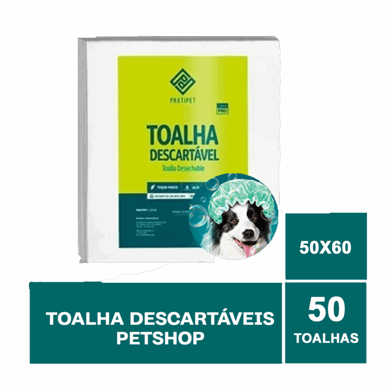 Toalha descartaveis petshop - 60x50 - pacotes com 50 toalhas - Imagem 2