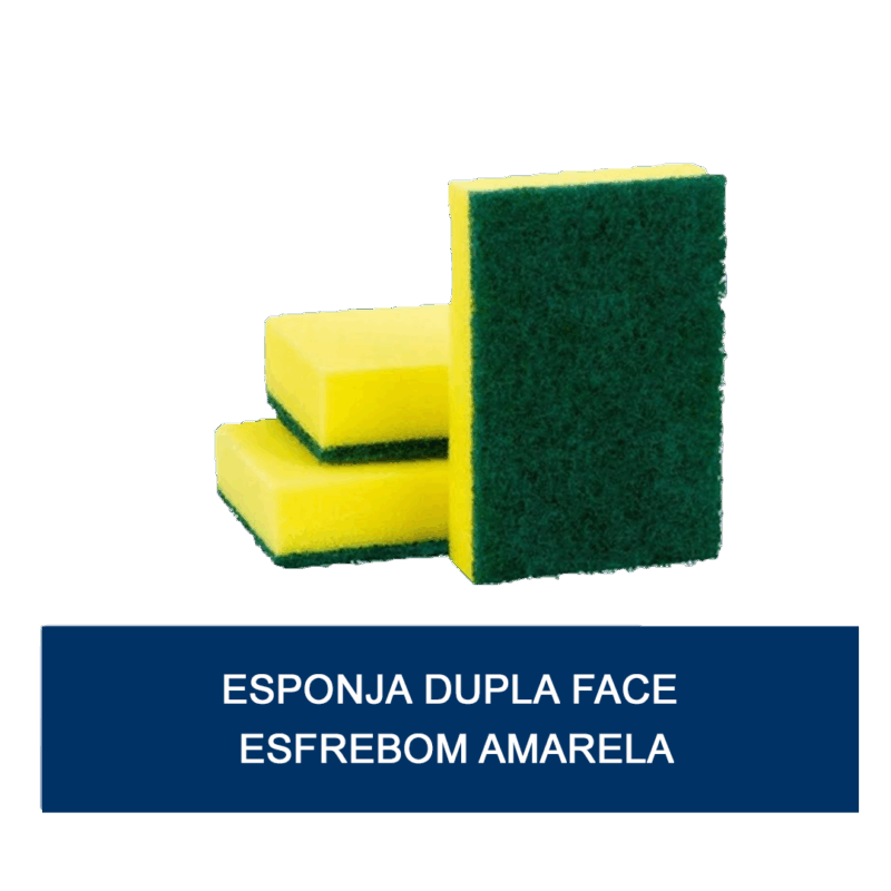 Esponja Dupla Face Esfrebom Amarela c/ 10 Un - Imagem 2