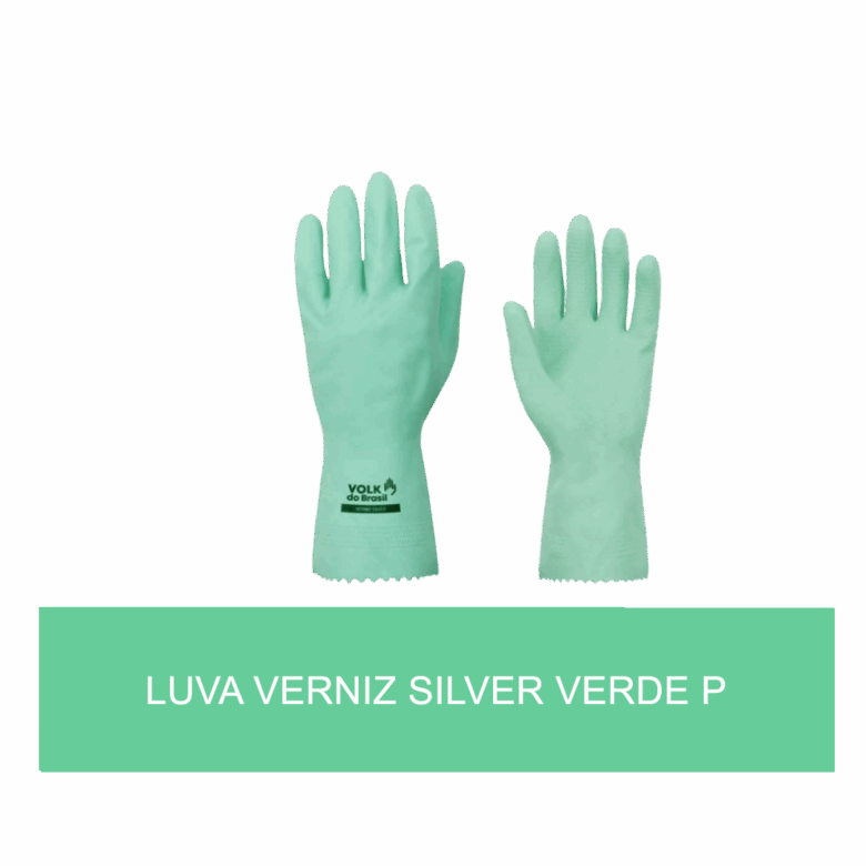 Luva de verniz silver verde P - unidade - Imagem 2