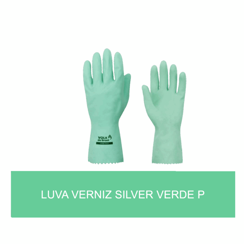 Luva de verniz silver verde P - unidade - Imagem 2