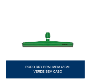 Rodo dry Bralimpia 45cm verde sem cabo