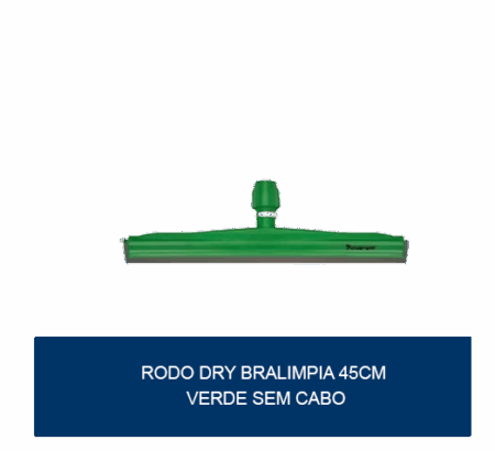 Rodo dry Bralimpia 45cm verde sem cabo