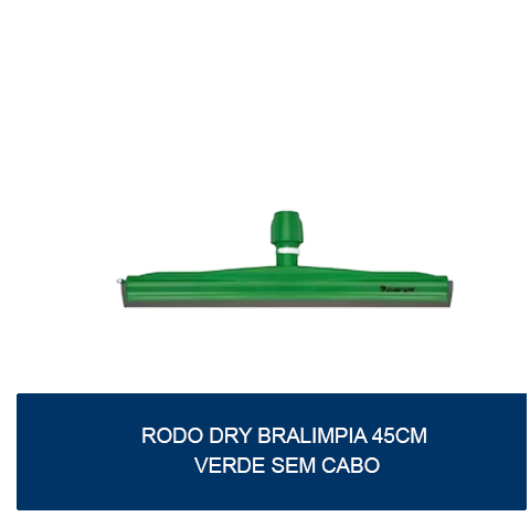 Rodo dry Bralimpia 45cm verde sem cabo