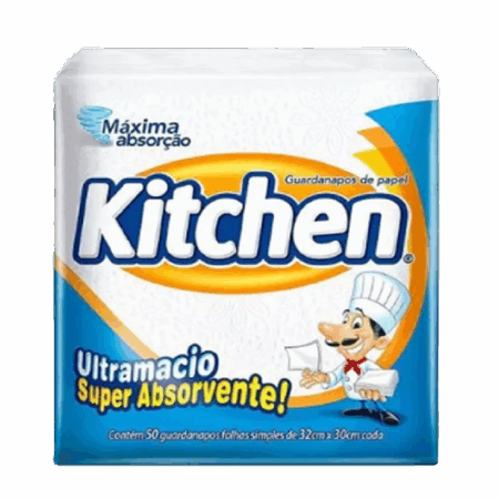 Guardanapo Kitchen Refeição 32X30cm Grande - 1 Pacote 50 Folhas