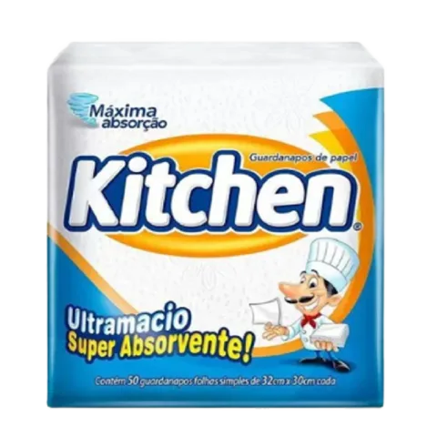Guardanapo Kitchen Refeição 32X30cm Grande - 1 Pacote 50 Folhas