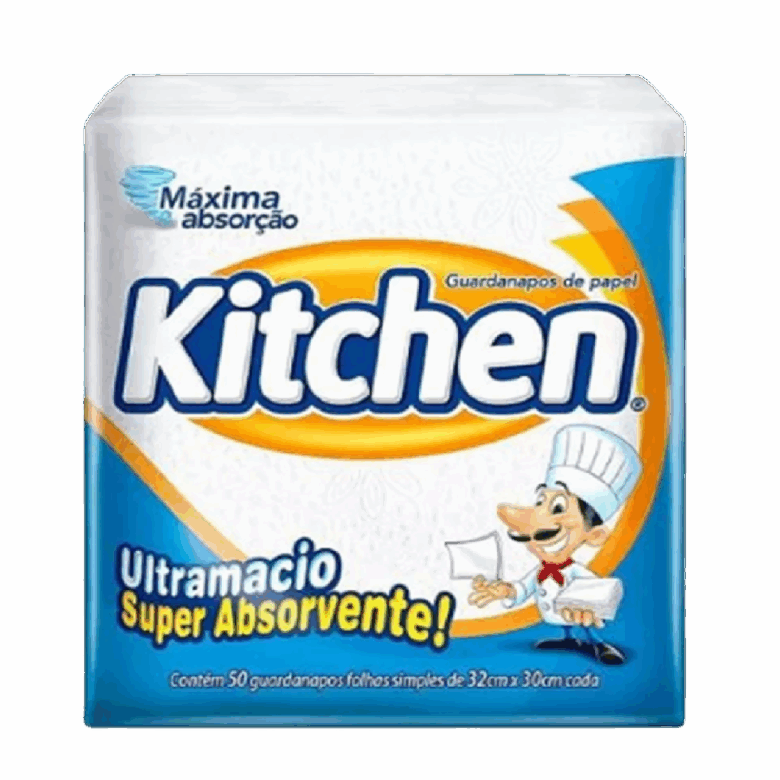 Guardanapo Kitchen Refeição 32X30cm Grande - 1 Pacote 50 Folhas