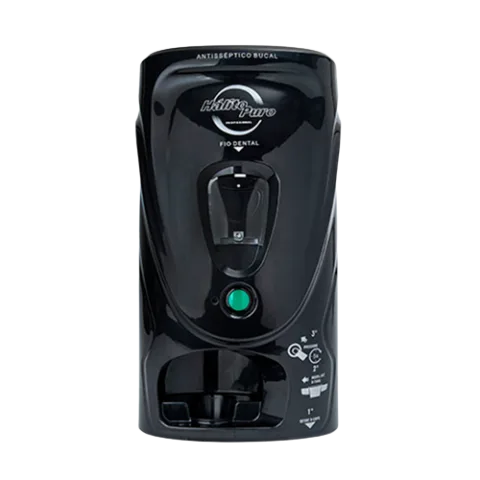Dispenser enxaguatorio bucal halito puro a pilha preto