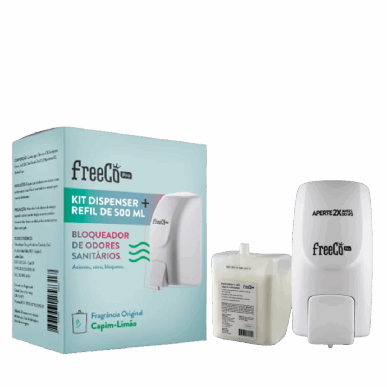 Kit Bloqueador De Odores Sanitários FREECO (aparelho + refil)