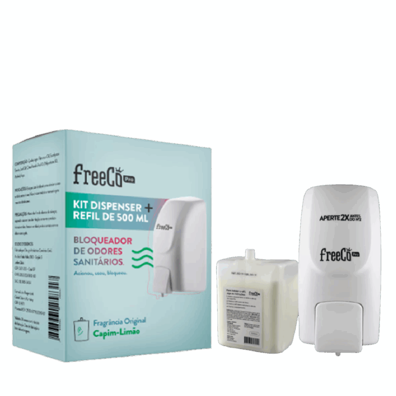 Kit Bloqueador De Odores Sanitários FREECO (aparelho + refil)