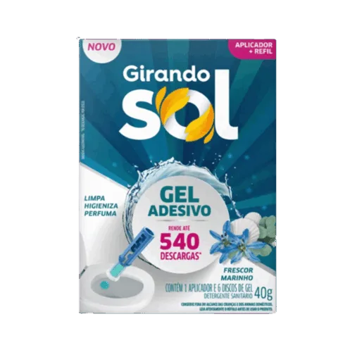 Gel adesivo aplicador com refil Girando Sol 40G - Frescor Marinho