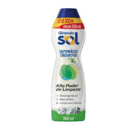 Sapólio/Saponáceo Cremoso Girando Sol 300ml - Limão
