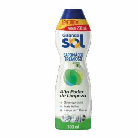 Sapólio/Saponáceo Cremoso Girando Sol 300ml - Limão