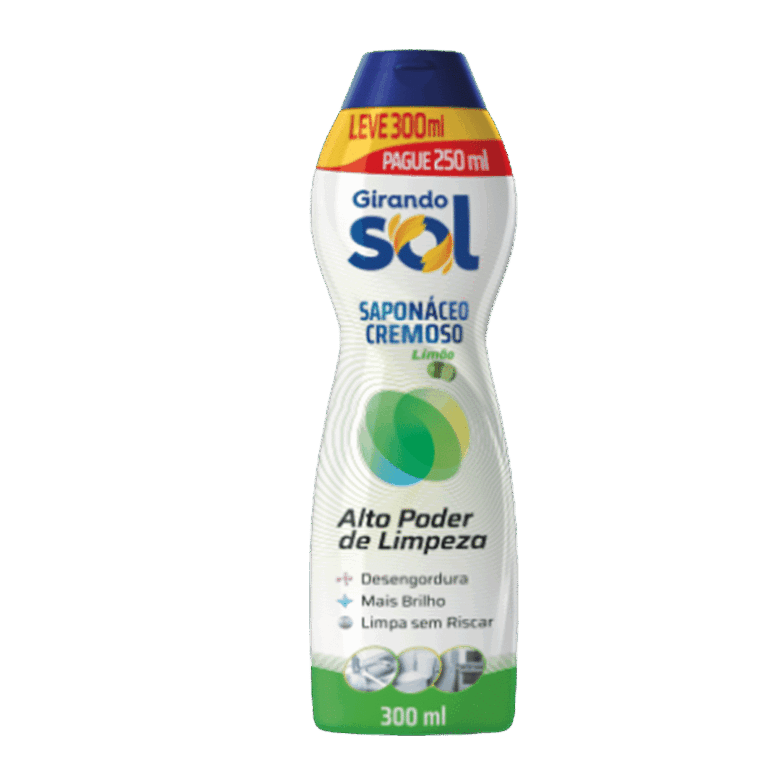 Sapólio/Saponáceo Cremoso Girando Sol 300ml - Limão