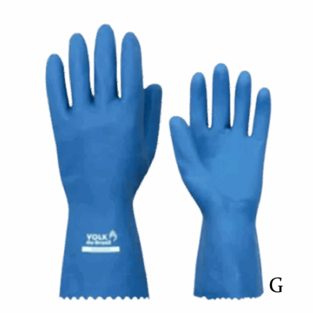 Luva de verniz silver azul G - unidade