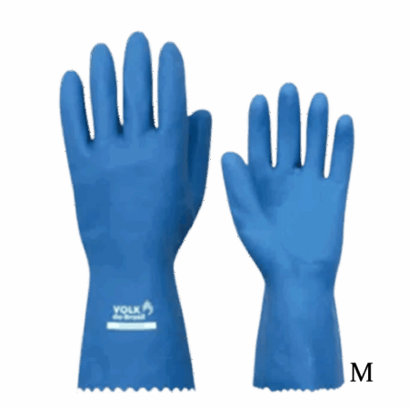 Luva de verniz silver Azul M - unidade
