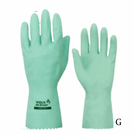 Luva de verniz silver verde G - unidade