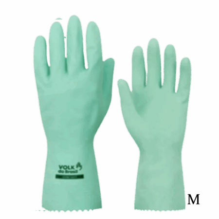 Luva de verniz silver verde M - unidade