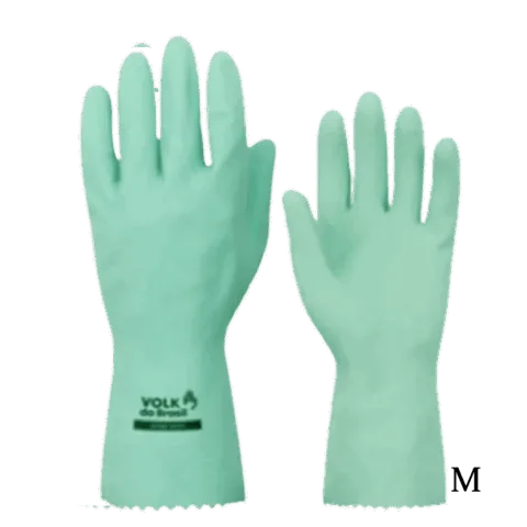 Luva de verniz silver verde M - unidade