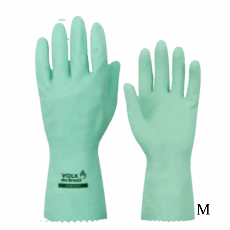 Luva de verniz silver verde M - unidade