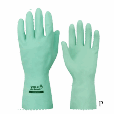 Luva de verniz silver verde P - unidade