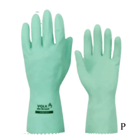 Luva de verniz silver verde P - unidade