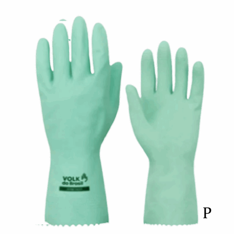 Luva de verniz silver verde P - unidade