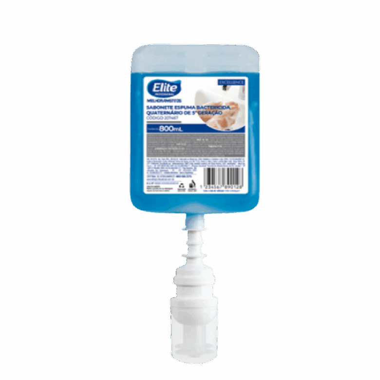 Sabonete espuma bactericida quaternário 5ª geração 800ml