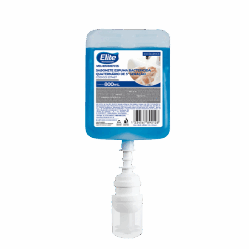 Sabonete espuma bactericida quaternário 5ª geração 800ml