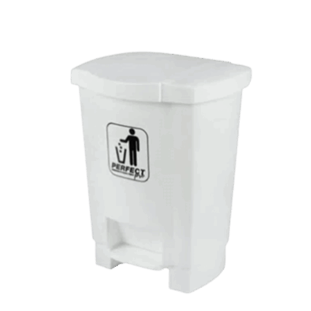 Lixeira Branca Com Pedal 17L Perfect