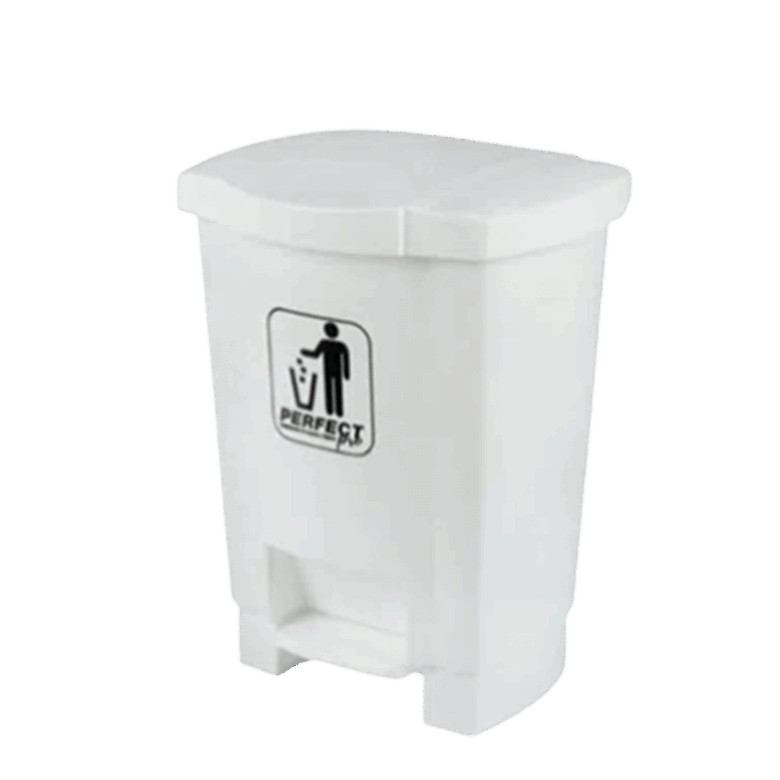 Lixeira Branca Com Pedal 17L Perfect