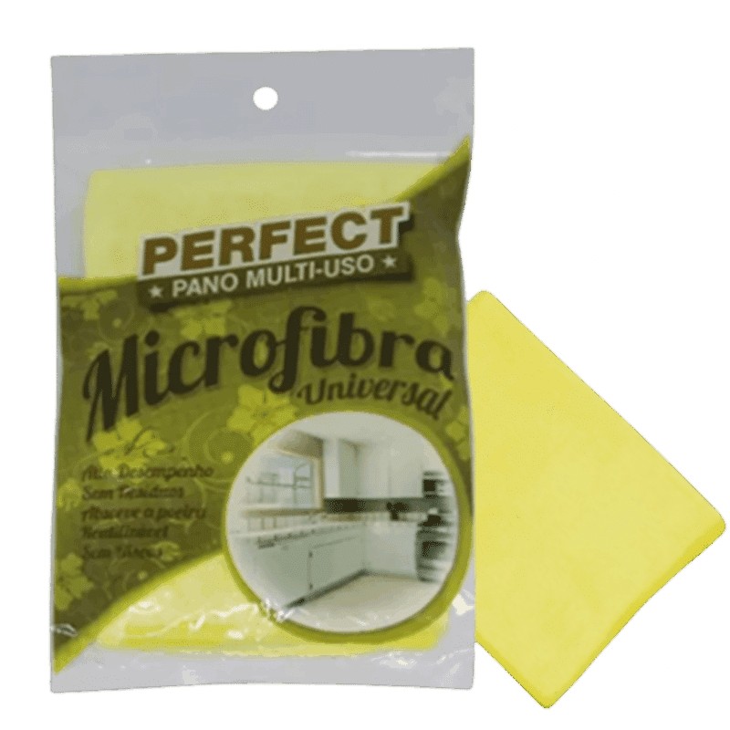 Pano de microfibra amarelo 40x40cm Perfect