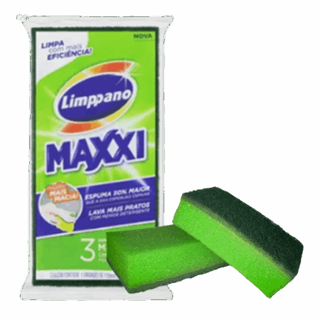 Esponja Verde C/ 3 Un