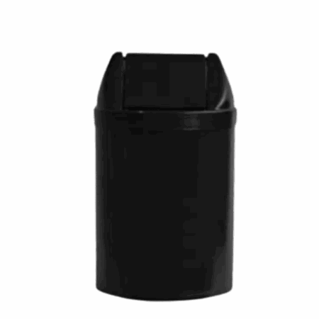 Coletor de lixo 14L com tampa basculante preto - Bralimpia