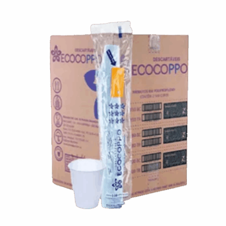 Copo Descartável - 200ml - Branco - c/ 25 pacotes de 100 un