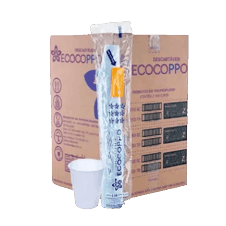 Copo Descartável - 200ml - Branco - c/ 25 pacotes de 100 un