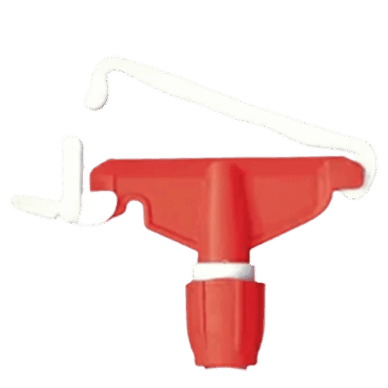 GE211E - Conjunto haste euro garra plastica vermelha sem cabo - Bralimpia